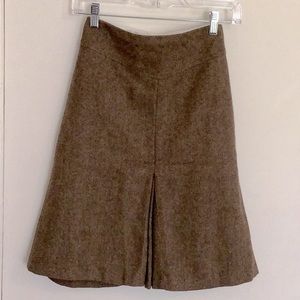 Gap Tweed Wool Blend Pleat Slit Skirt